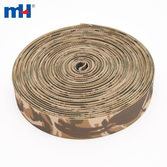 25mm Camouflage Polyester Webbing with Juvenile Pit Pattern
