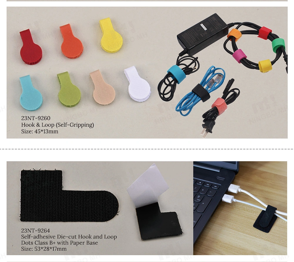 Back to Back Hook and Loop Fastener for Cable Tie