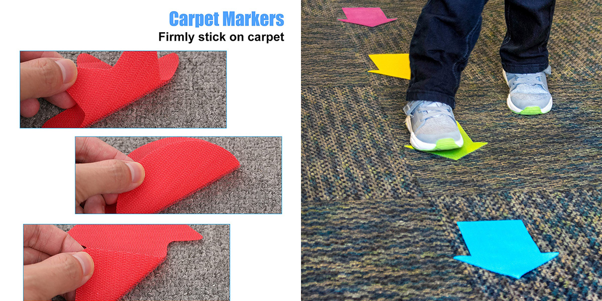 die cut hook for carpet markers