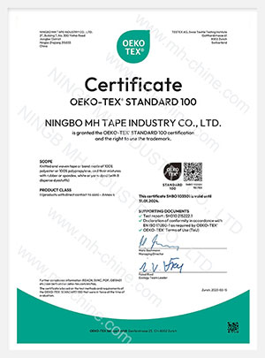 oeko tex knitted and tape or band s
