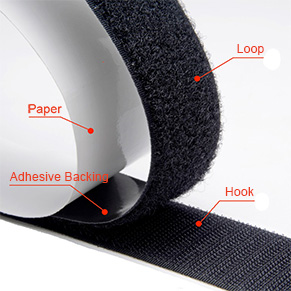 Back-Adhesive Hook and Loop Tape