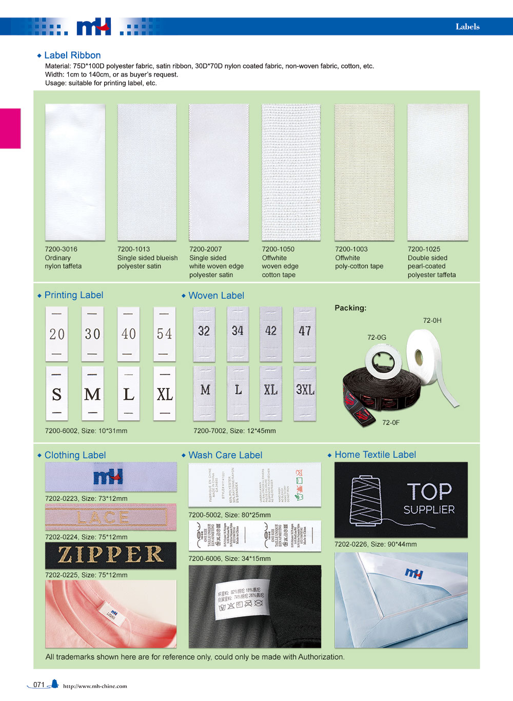 label ribbon types