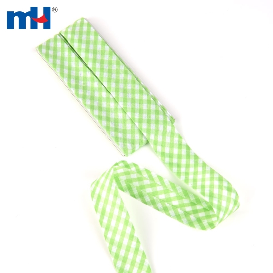 Single-Fold Plaid Bias Binding Tape