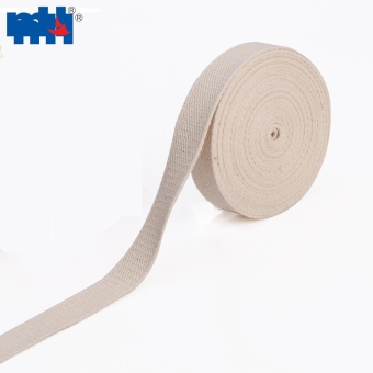 Raw White Plain Weaving Cotton Webbing Tape
