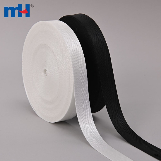 White and Black Herringbone Pattern Imitation Nylon Tape