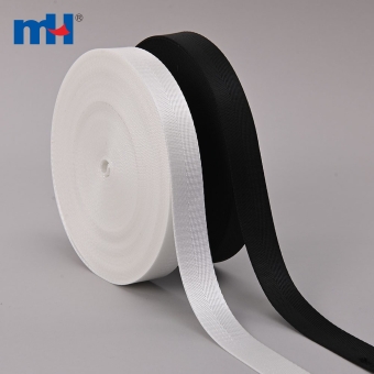White and Black Herringbone Pattern Imitation Nylon Tape