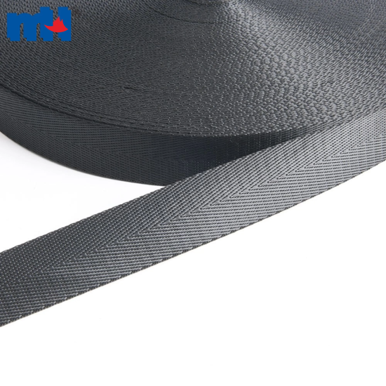 Black Polyester Webbing for Backpack Strap