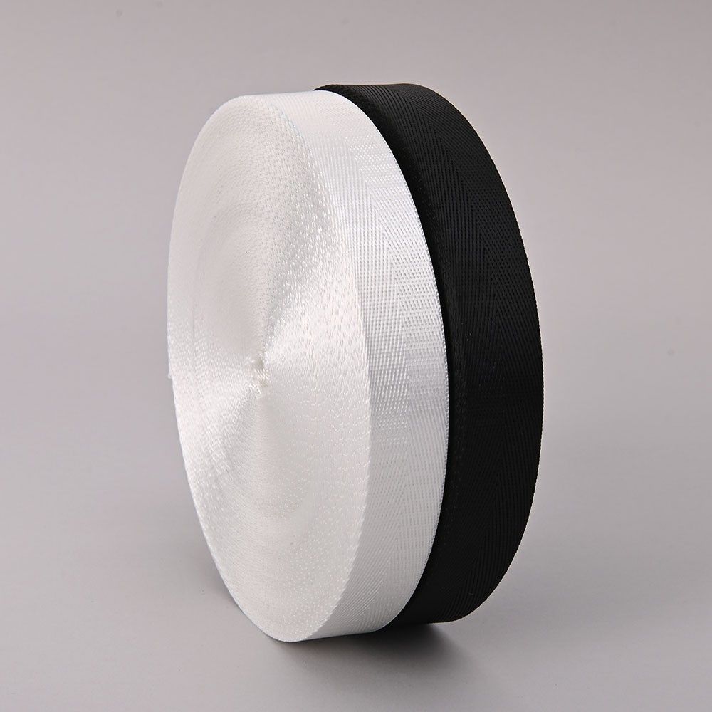 White and Black Herringbone Pattern Imitation Nylon Tape