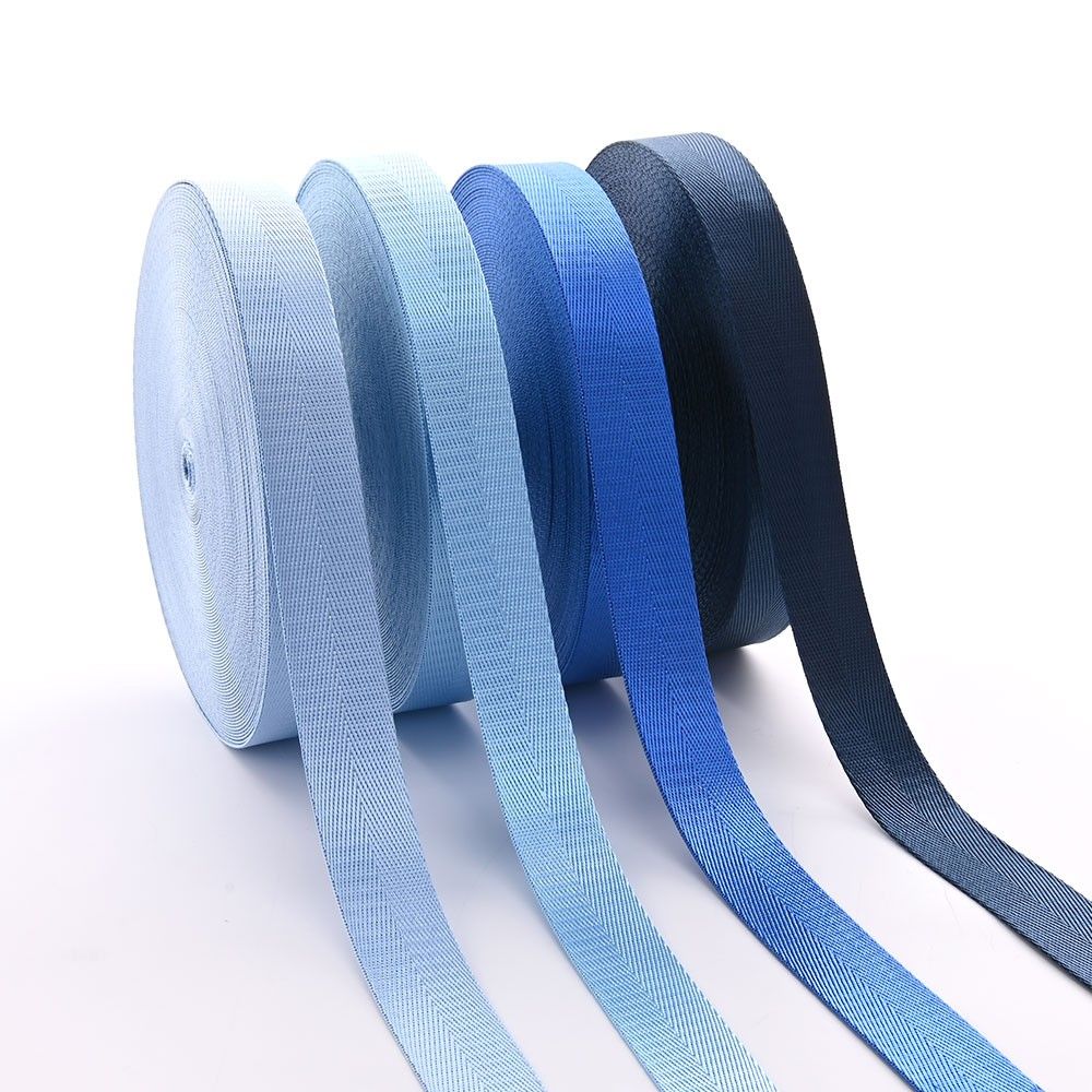 Blue Herringbone Pattern Imitation Nylon Tape