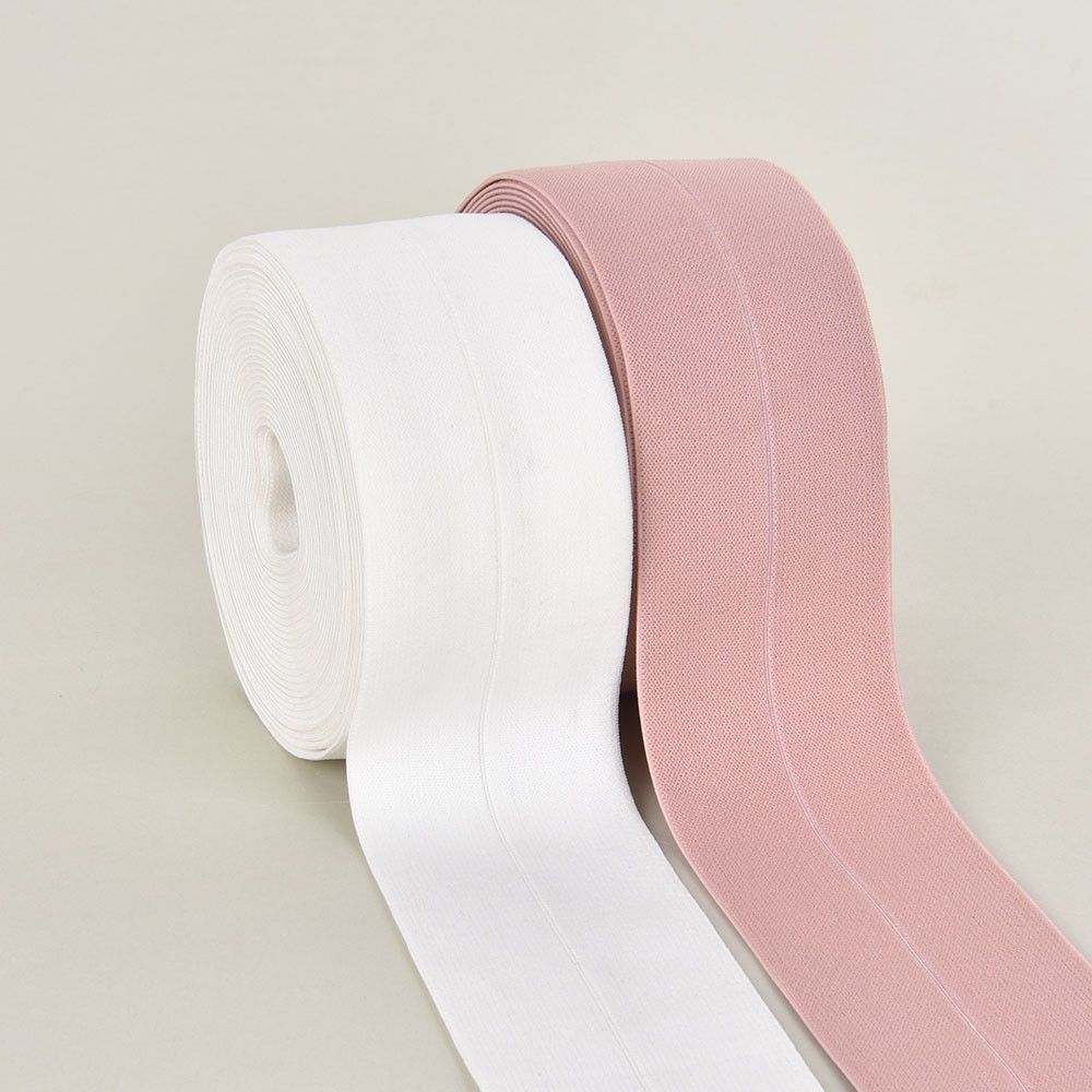 20nt-4043-4044-White and Pink Woven Elastic Tape